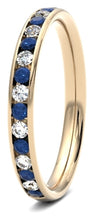 Load image into Gallery viewer, 9k. Diamond and Sapphire  Ring
