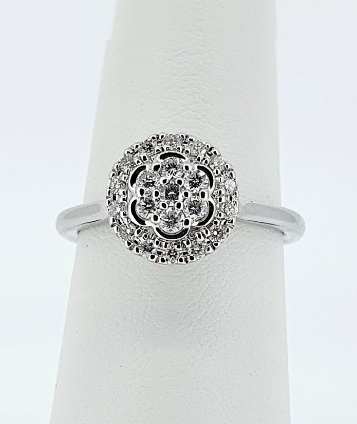 9kt White Gold - Diamond Engagement Ring
