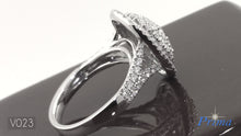 Load and play video in Gallery viewer, 9kt White Gold - Diamond Cluster Dress Ring
