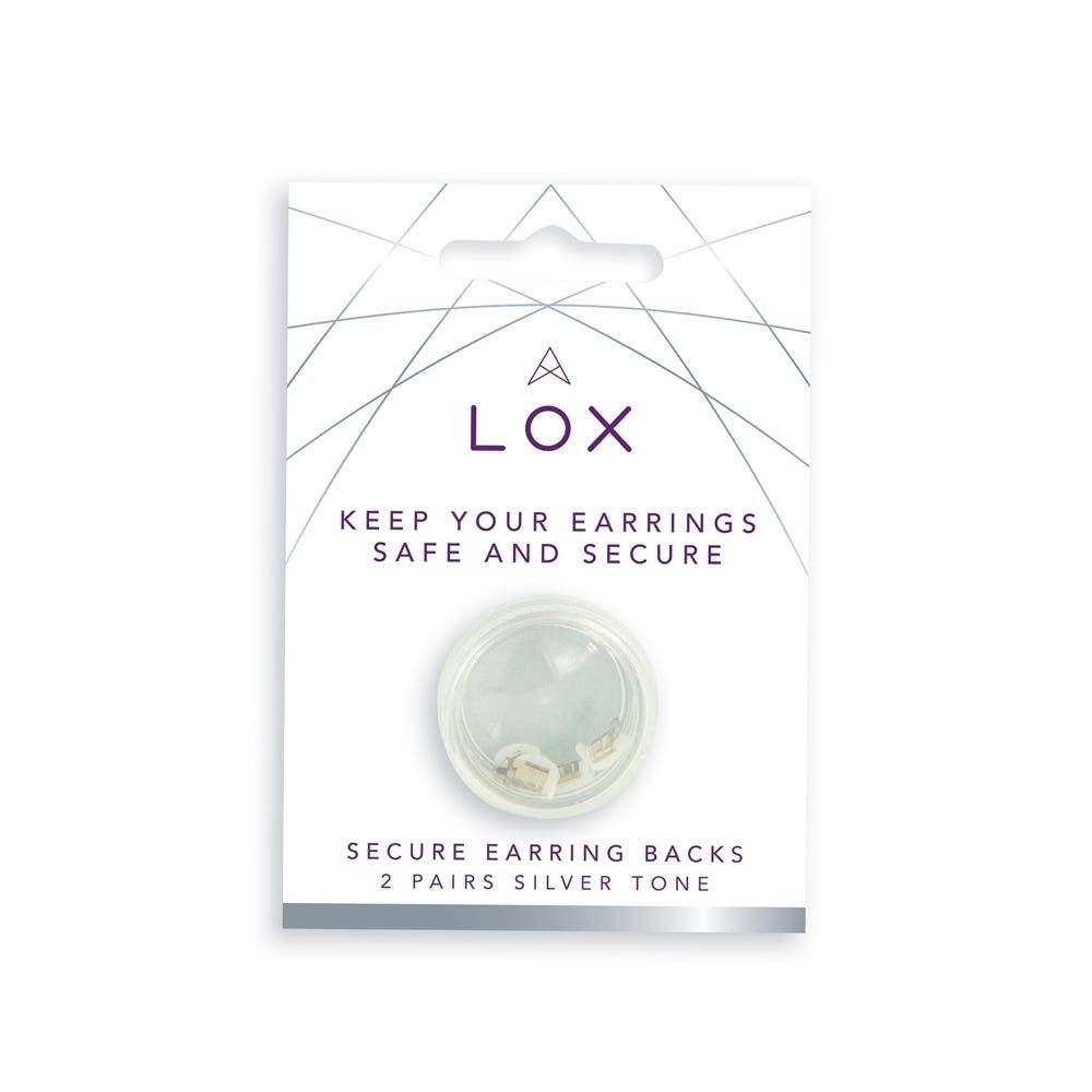 LOX Earring Backs Silver Tone
