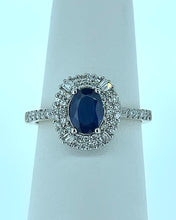 Load image into Gallery viewer, 9kt Gold - Sapphire and Diamond Engagement Ring
