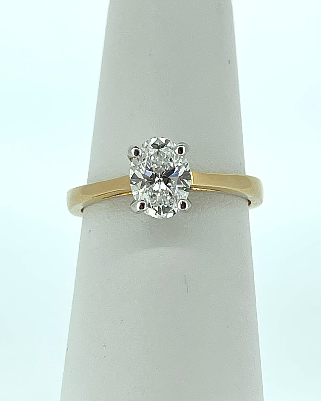 18kt Yellow Gold - Oval Lab Diamond Engagement Ring