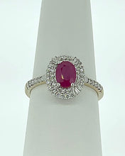 Load image into Gallery viewer, 9kt Gold - Diamond and Ruby Engagement Ring

